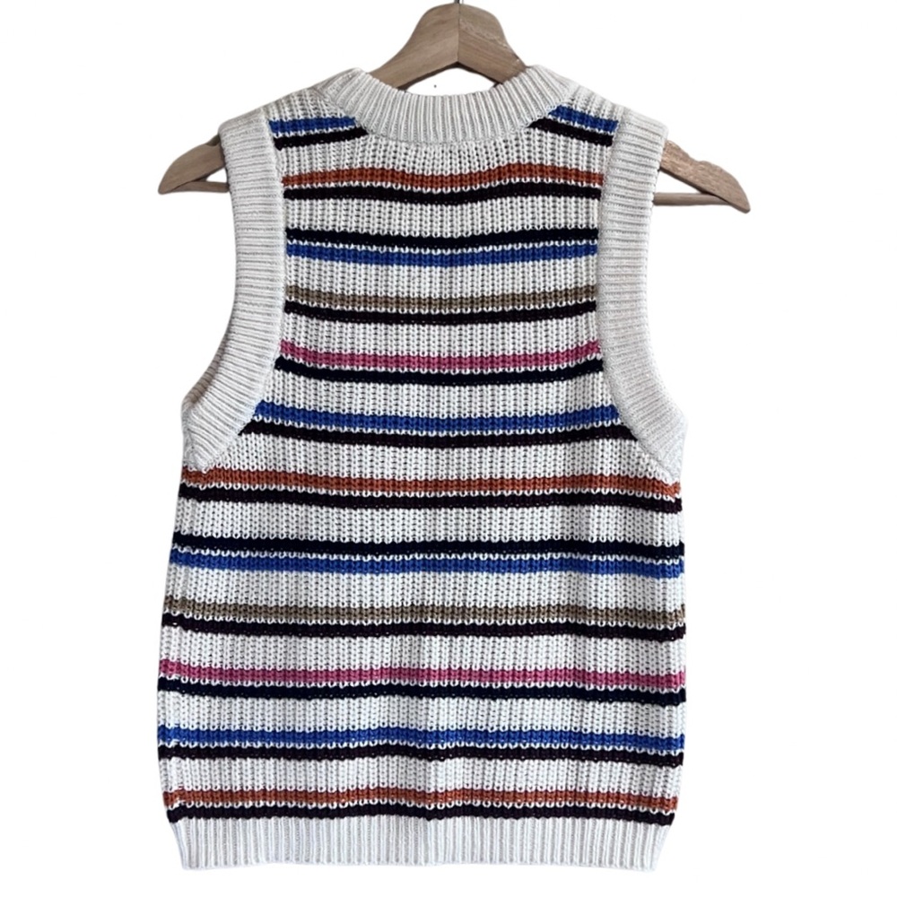 LOFT Multicolor Casual Striped Knit Top Size Small - Picture 3 of 5